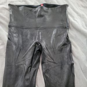 Spanx faux leather leggings,  XL